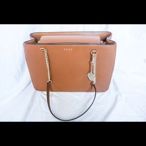 DKNY tan tote bag
